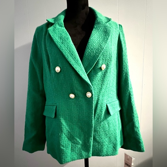 🪷 “Lily Pad” Blazer 🔥 With Faux Pearl Accents 😍✨ - Picture 2 of 3